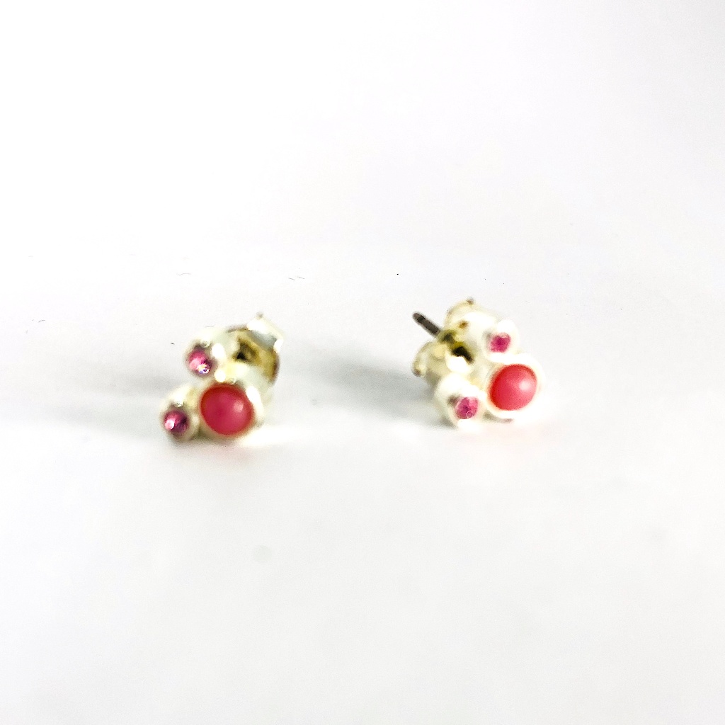 New! Disneyland Pink Mickey Mouse Head Earrings